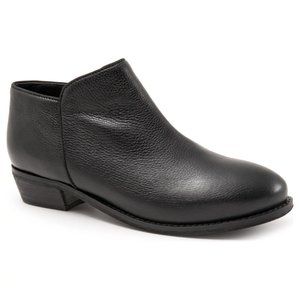 Softwalk Women Block Heel Ankle Booties Rocklin Size US 9.5M Black Leather